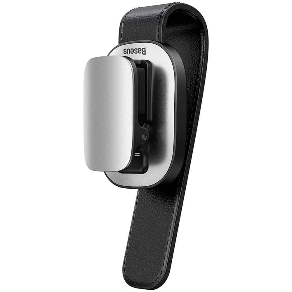 BASEUS Quality Vehicle Eyewear Clip Adhesive Eyeglasses Holder [Clip Design] - Silver
