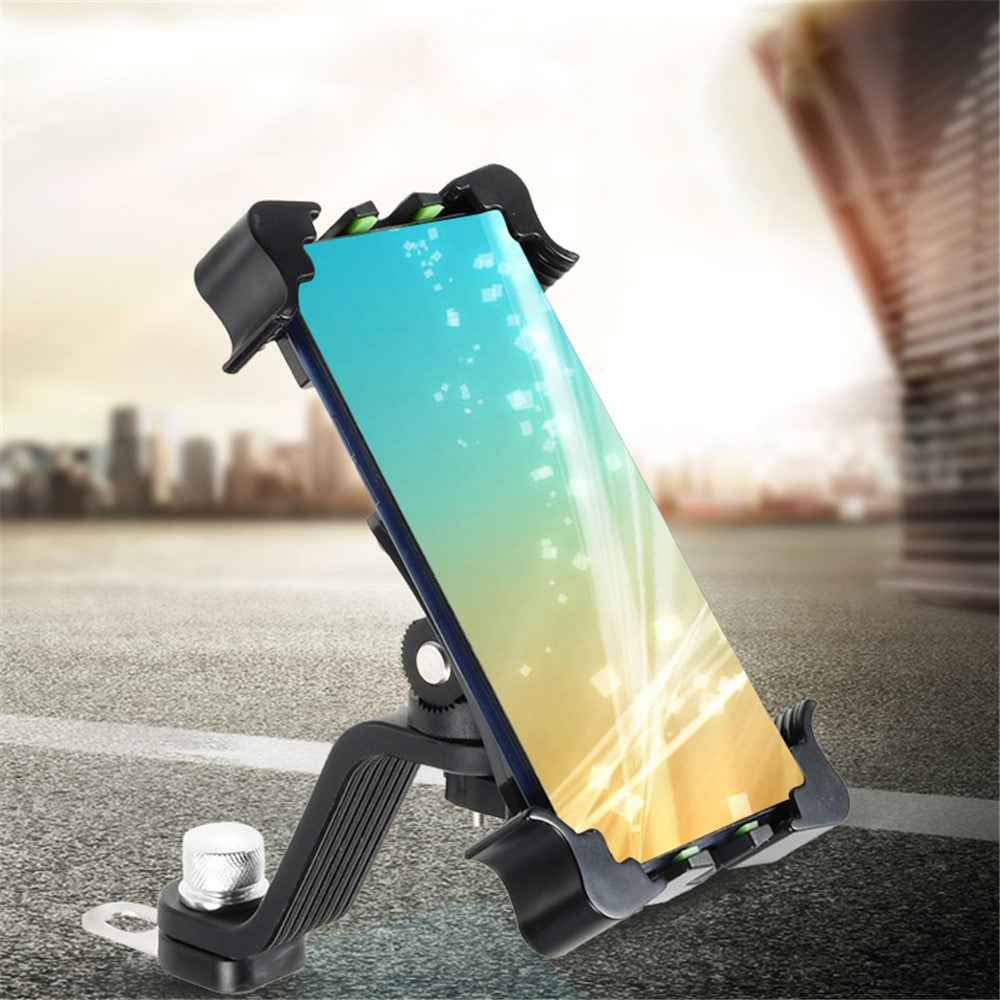 Universal Bike Phone Holder Motorcycle Mount Stand - Black
