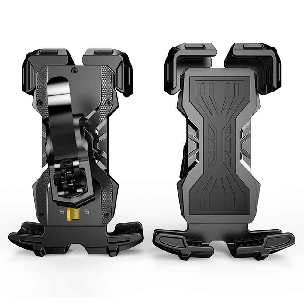 FL-201 Motorcycle Phone Mount Bike Phone Holder Electromobile Handlebar Cell Phone Clamp Scooter Phone Clip for 4.7''- 6.9'' Cell Phones - Black