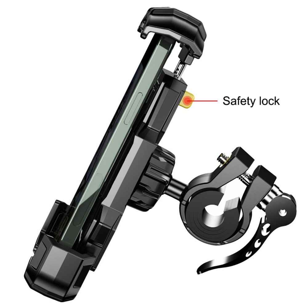 FL-201 Motorcycle Phone Mount Bike Phone Holder Electromobile Handlebar Cell Phone Clamp Scooter Phone Clip for 4.7''- 6.9'' Cell Phones - Green