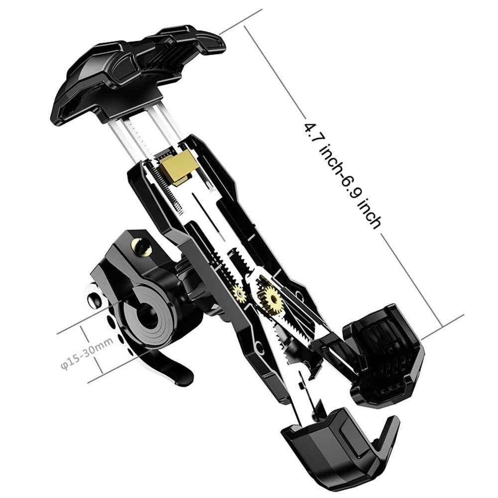 FL-201 Motorcycle Phone Mount Bike Phone Holder Electromobile Handlebar Cell Phone Clamp Scooter Phone Clip for 4.7''- 6.9'' Cell Phones - Green