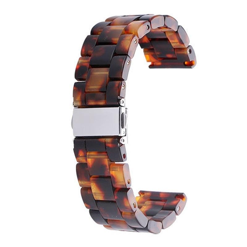 Tortoiseshell Pattern Simple Fashion Resin Watch Strap for 22mm Connection Smart Watch