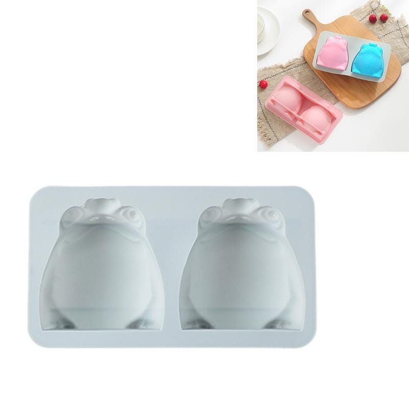 4 PCS Frog Silicone Ice Tray Cake Mold Handmade Soap Chocolate Multifunctional Baking Mold (Blue)