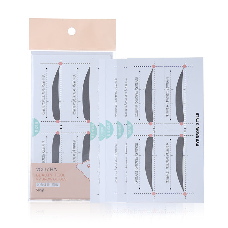 10 Pairs Eyebrow Stencil Shape Template Makeup Stickers