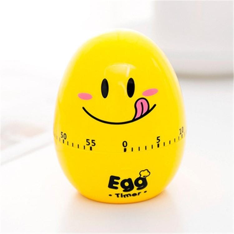 Creative Cartoon Fruit Shape Multi-Function Rotary Timer Learning Work Efficiency Time Manager (Yellow Egg)
