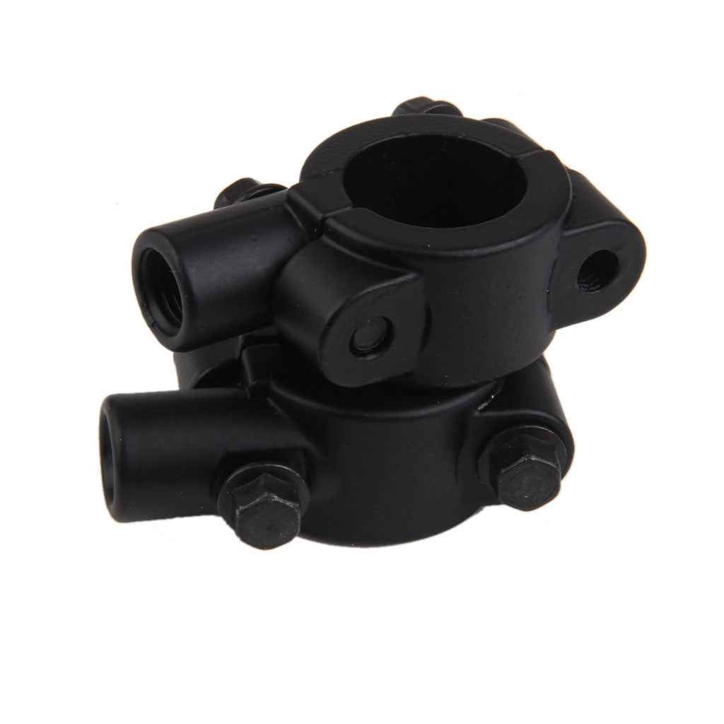 1 Pair 10mm Motorcycle Bike Handlebar Mirror Clamp Mounting Bracket black