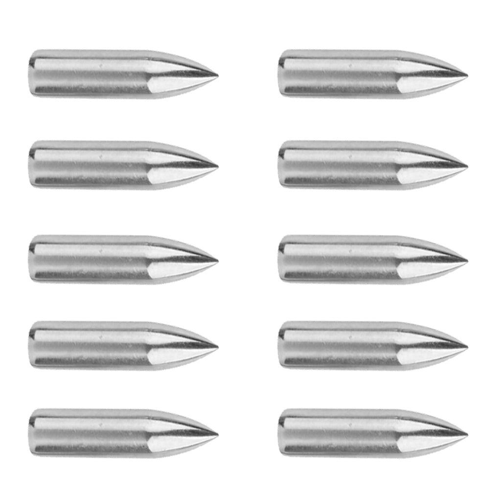 10pc 100gr  Design Steel Archery Arrow target Tip Practice Head Silver