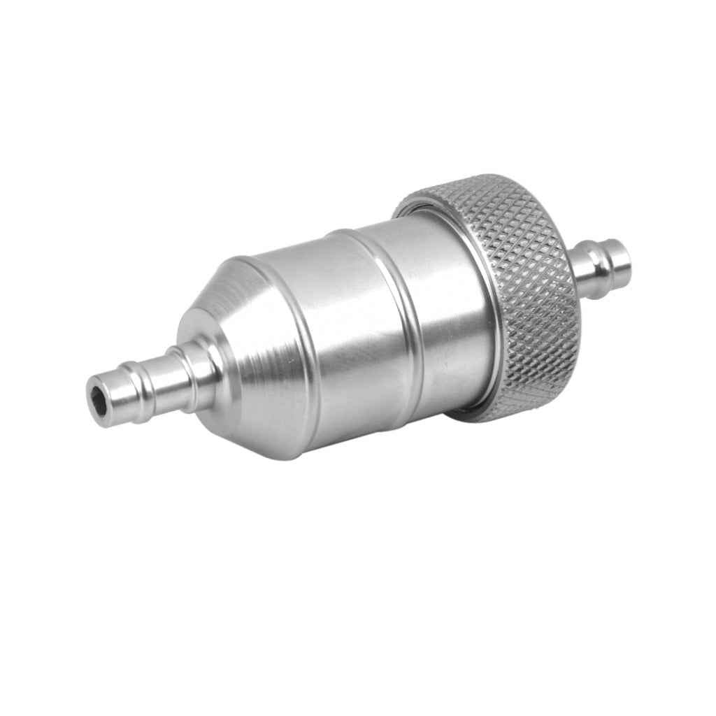 Motorcycle Pit Dirt Bike ATV Quad Inline Fuel Gas Filter 1/4 inch 6mm Silver