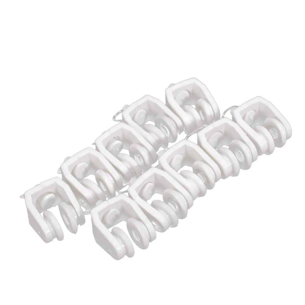 10pcs Plastic Curtain Track Runners Rail Runners with Eyelet