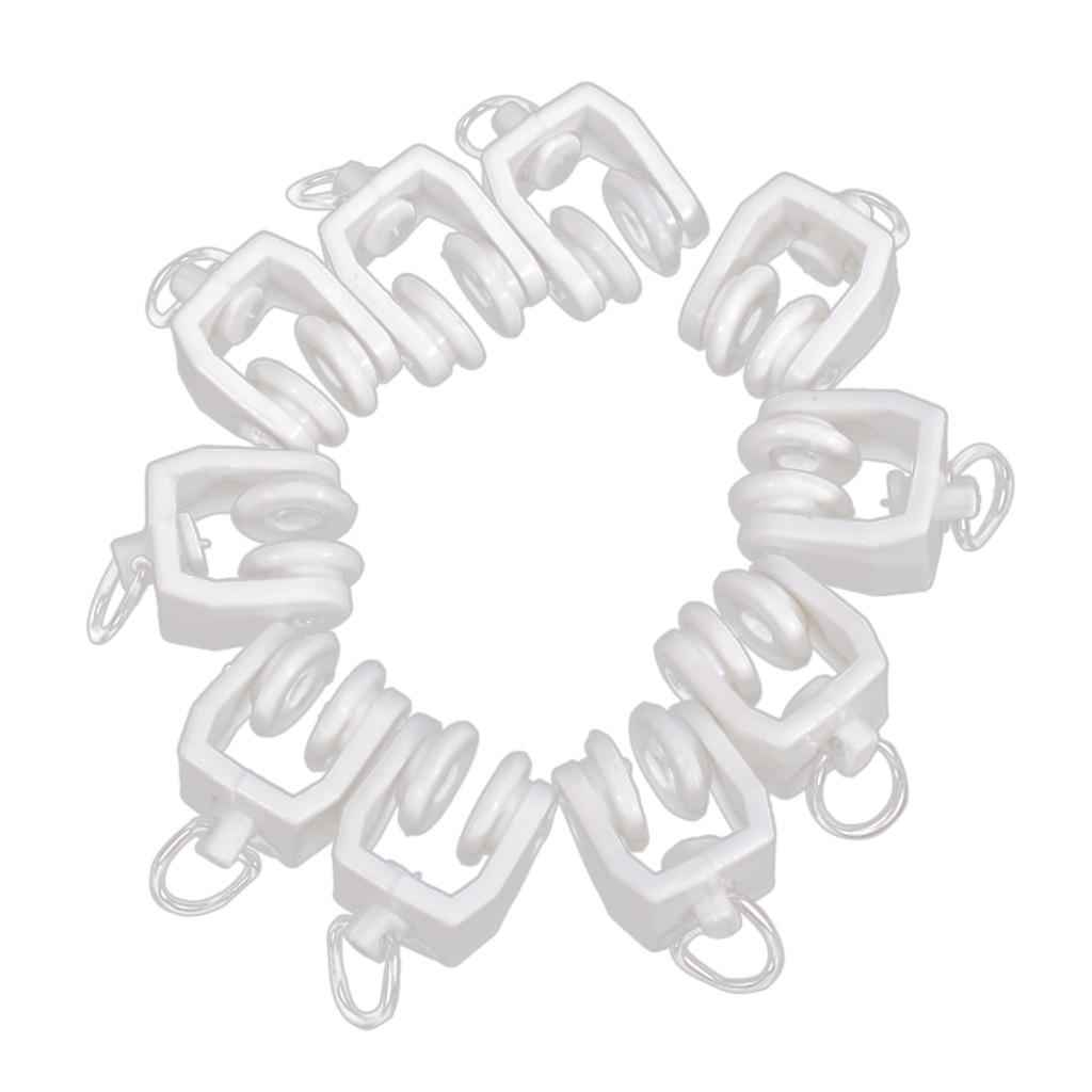 10pcs Plastic Curtain Track Runners Rail Runners with Eyelet