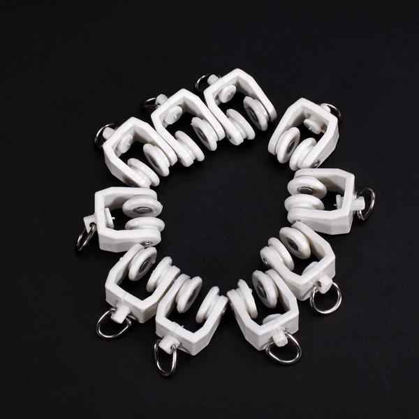 10pcs Plastic Curtain Track Runners Rail Runners with Eyelet