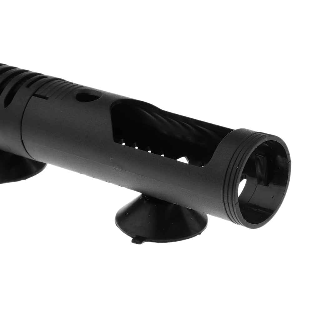 Aquarium Heater Guard Protector w/ Suction Cups - Black