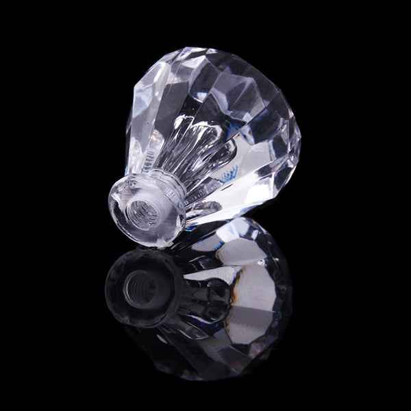 5x Clear Faceted Small Drawer Knob Cupboard Cabinet Pull Handle