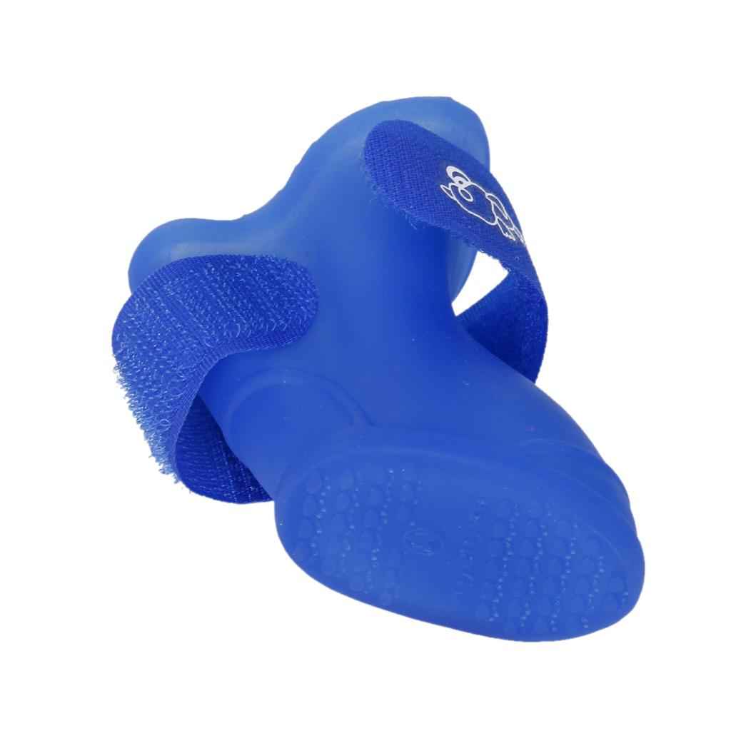 Pet Dog Waterproof Skidproof Rain Shoes Boot Size S - Blue