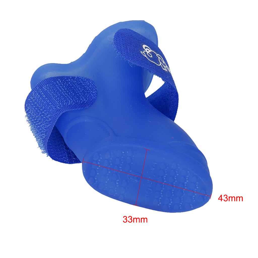 Pet Dog Waterproof Skidproof Rain Shoes Boot Size S - Blue