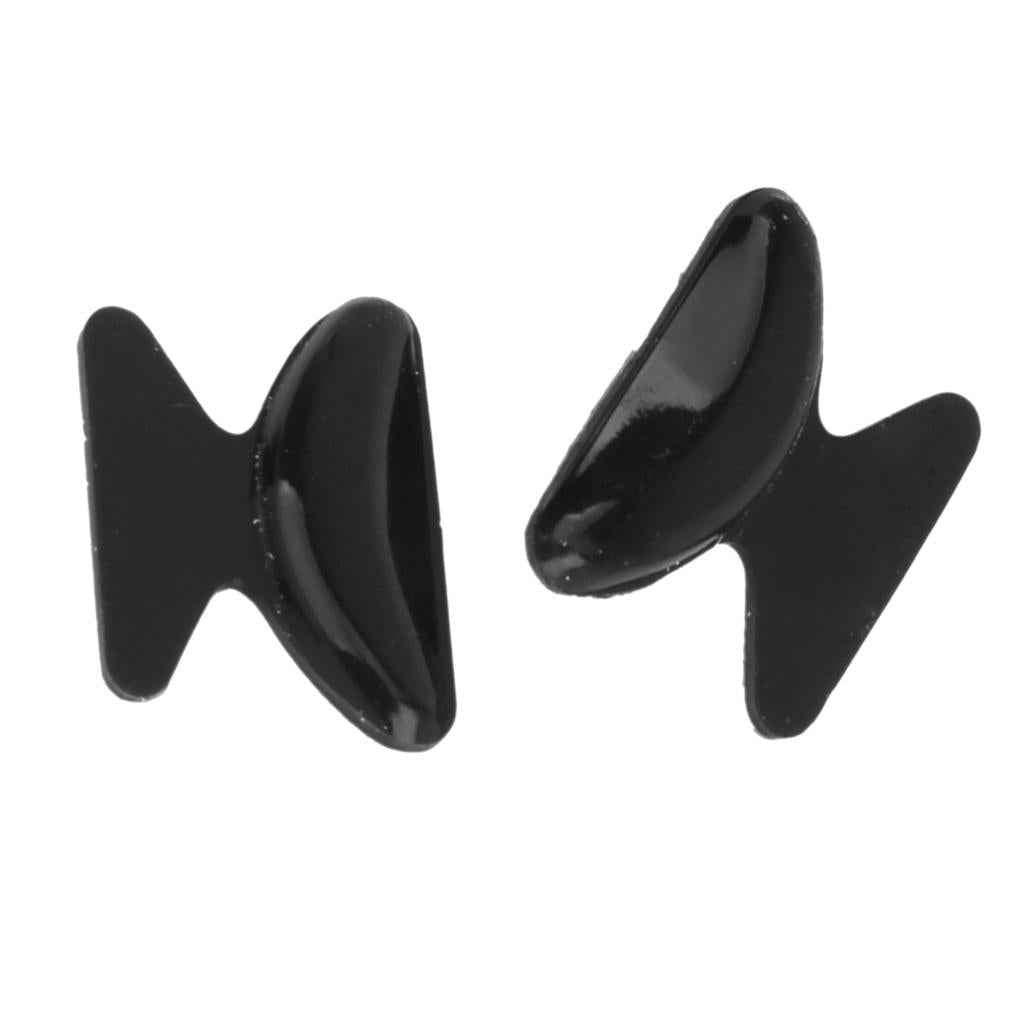 Black 1 Pair Eyeglass Sunglass Glasses Anti-Slip Silicone Stick On Nose Pad