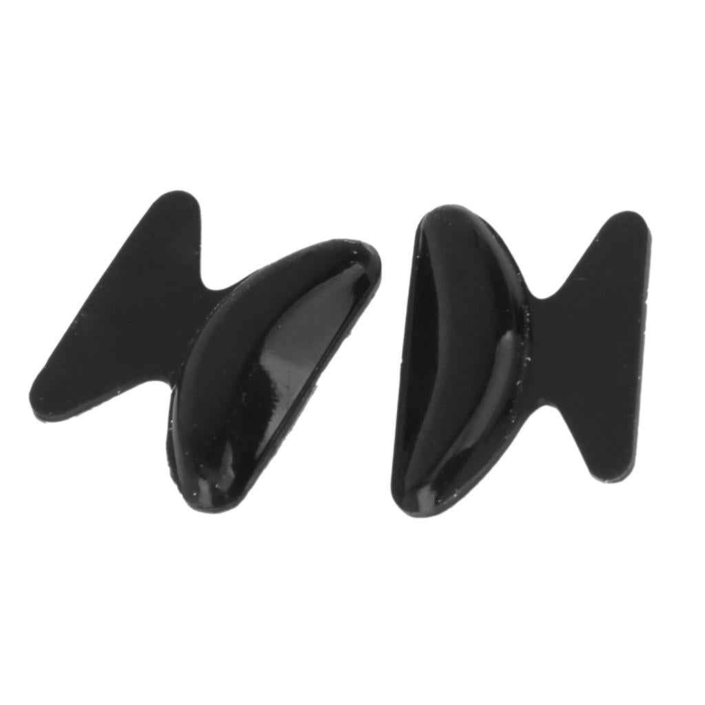 Black 1 Pair Eyeglass Sunglass Glasses Anti-Slip Silicone Stick On Nose Pad