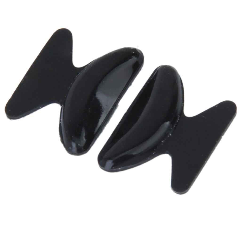 Black 1 Pair Eyeglass Sunglass Glasses Anti-Slip Silicone Stick On Nose Pad