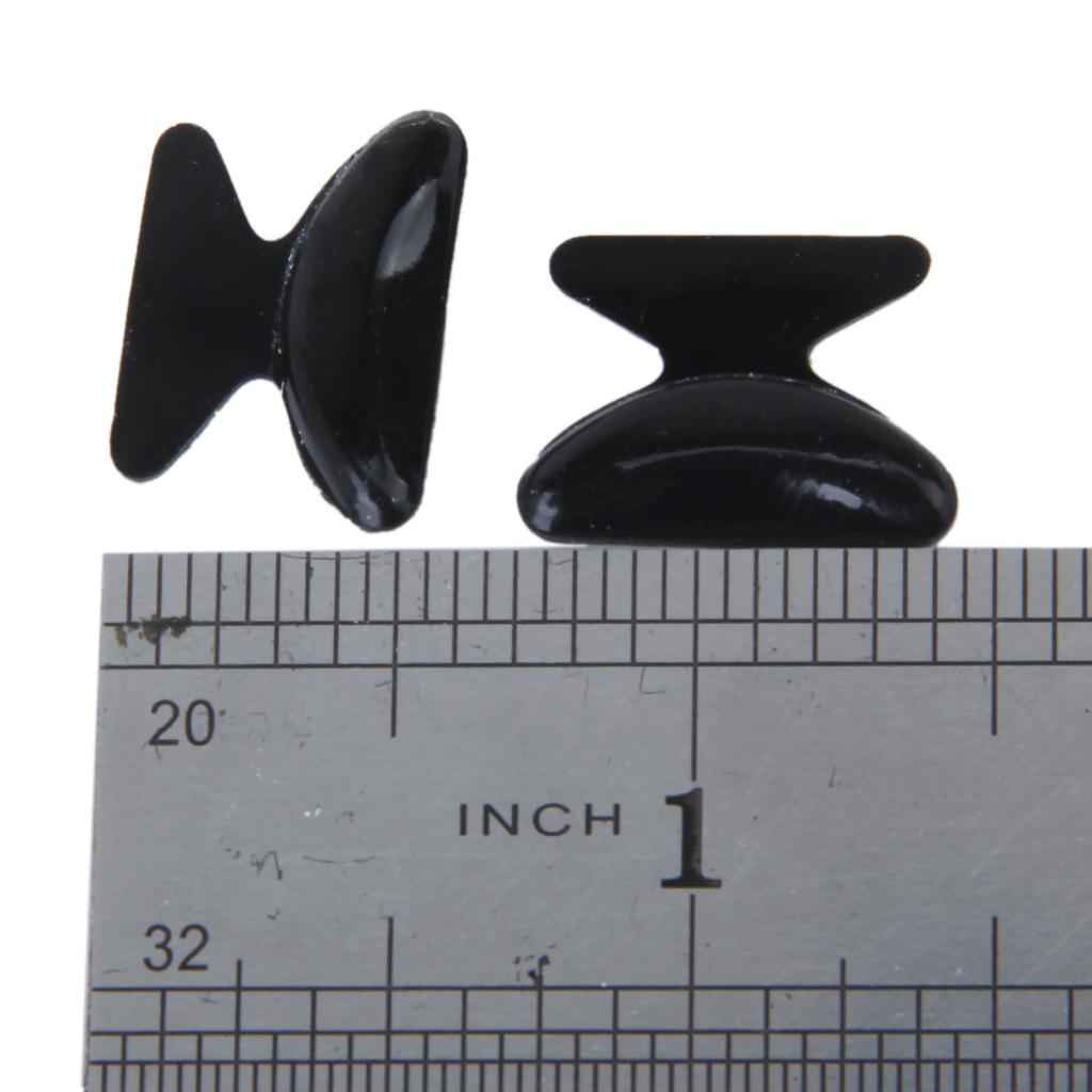 Black 1 Pair Eyeglass Sunglass Glasses Anti-Slip Silicone Stick On Nose Pad