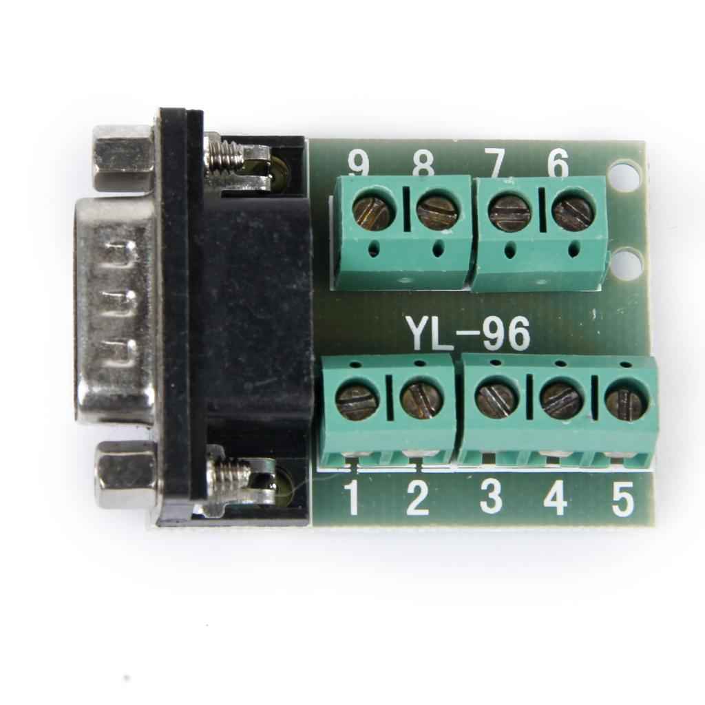 RS232 to DB9 Nut Type Connector 9-Pin male adapter signals Terminal module