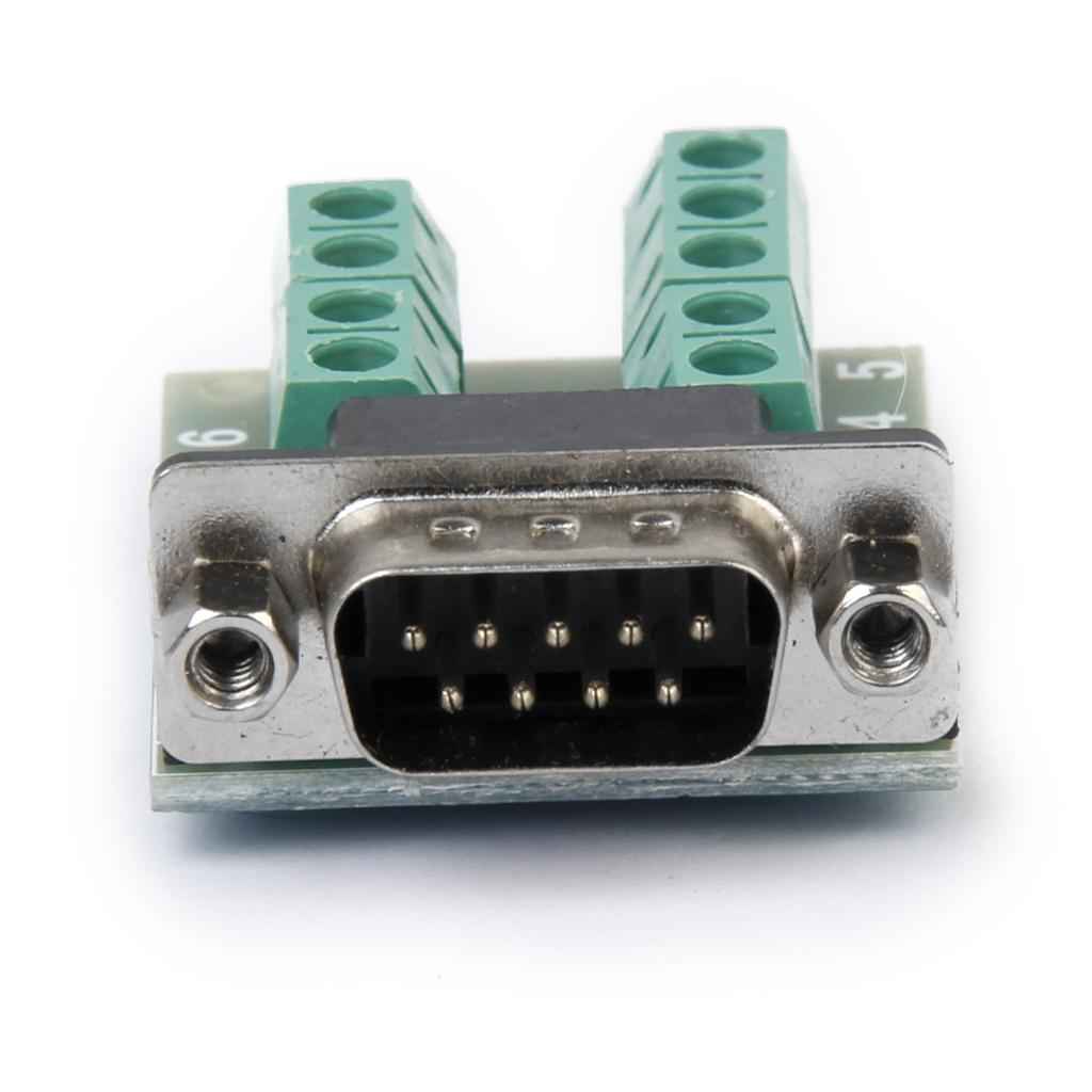 RS232 to DB9 Nut Type Connector 9-Pin male adapter signals Terminal module