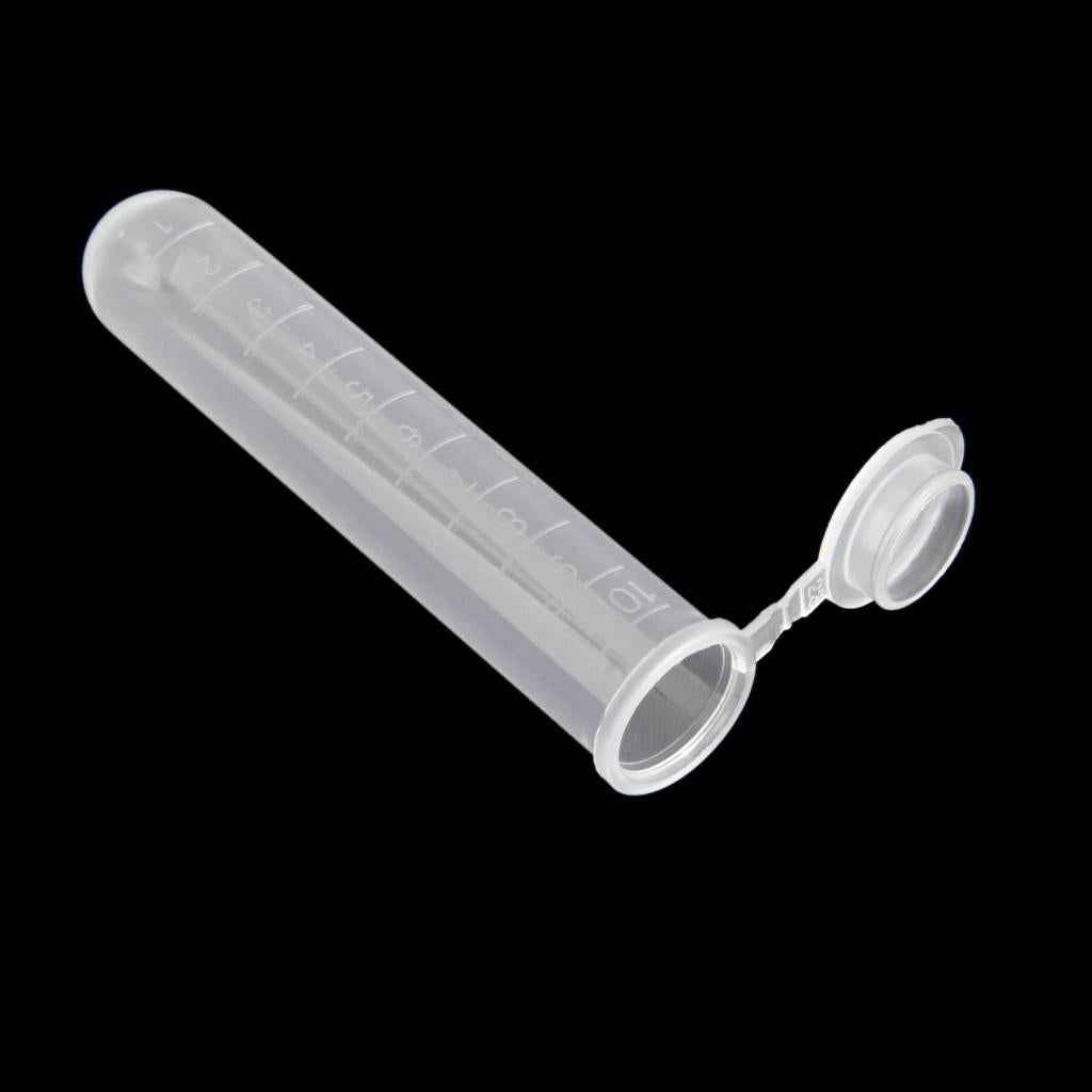 10pcs 10ml Plastic Graduated Cylinder Centrifuge Tube Laboratory Test w/ Lid