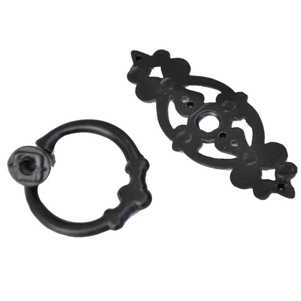 Antique Black Cabinet Drawer Drop Ring Pulls Cupboard Bin Knob Handle DIY
