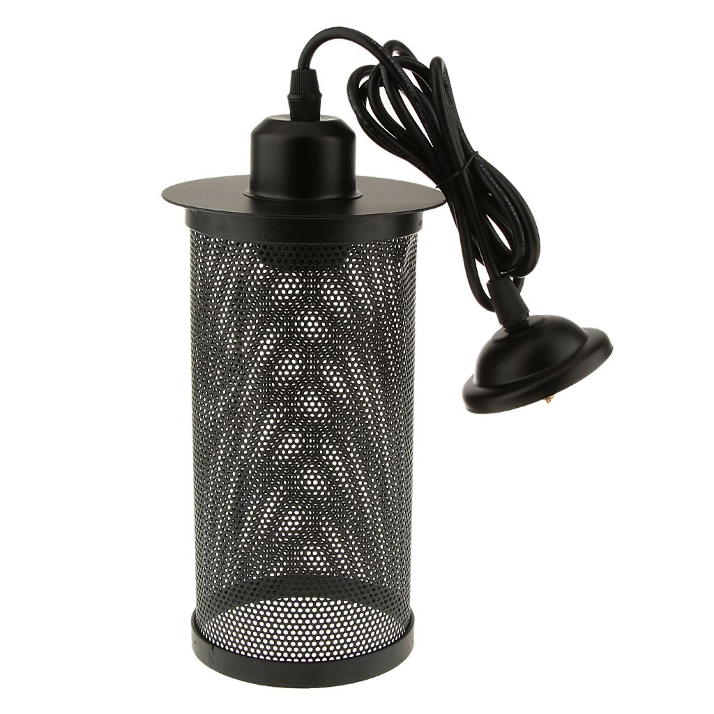 8x Edison Vintage Mesh Cylinder Design Pendant Light Wired Hanging Lampshade