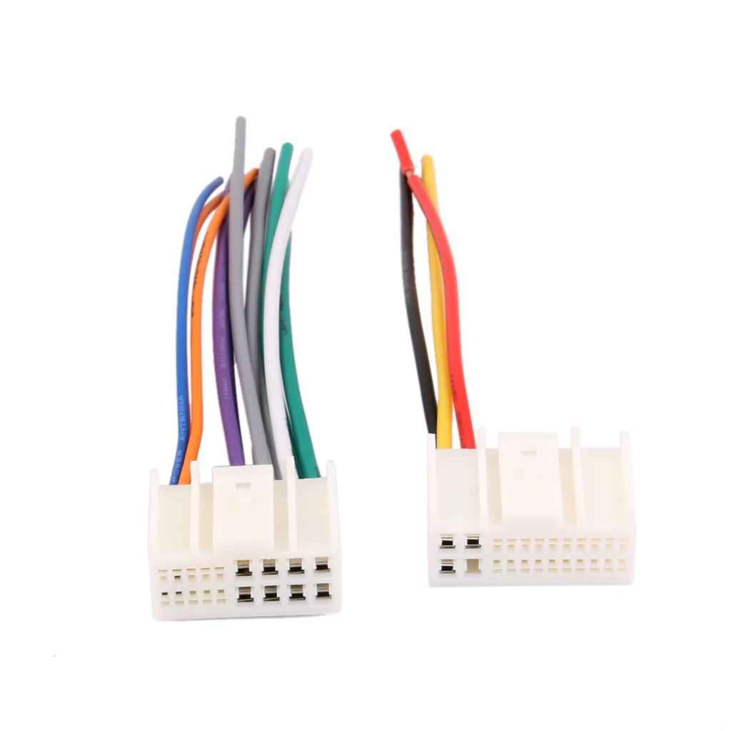 2 Car Radio CD/DVD Stereo Wiring Harness Adapter For Hyundai IX35/ KIA k2