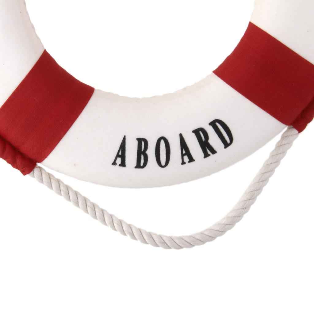 Welcome Red Nautical Wall Decor Ship Boat Ring Life Buoy Preserver 14cm
