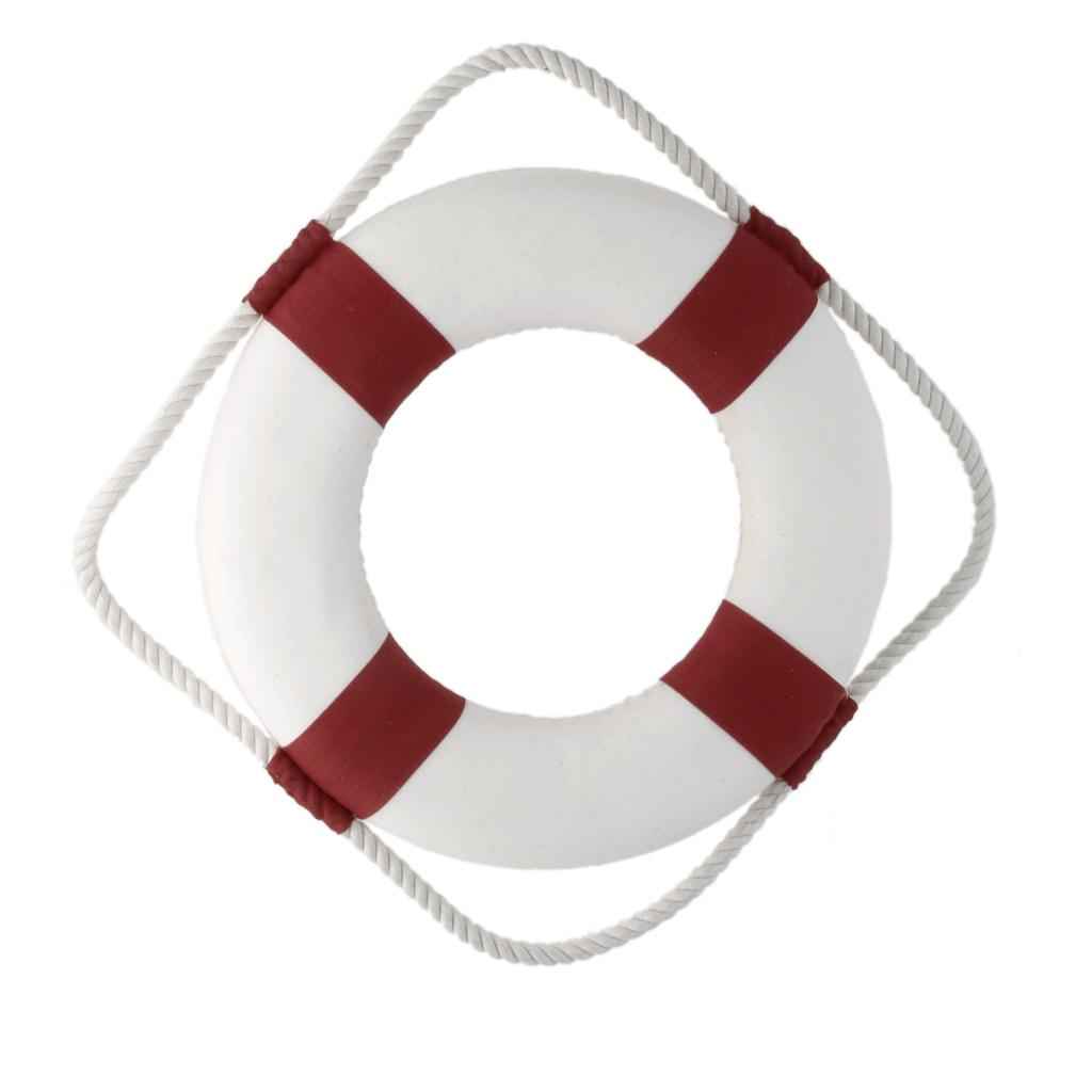 Welcome Red Nautical Wall Decor Ship Boat Ring Life Buoy Preserver 14cm