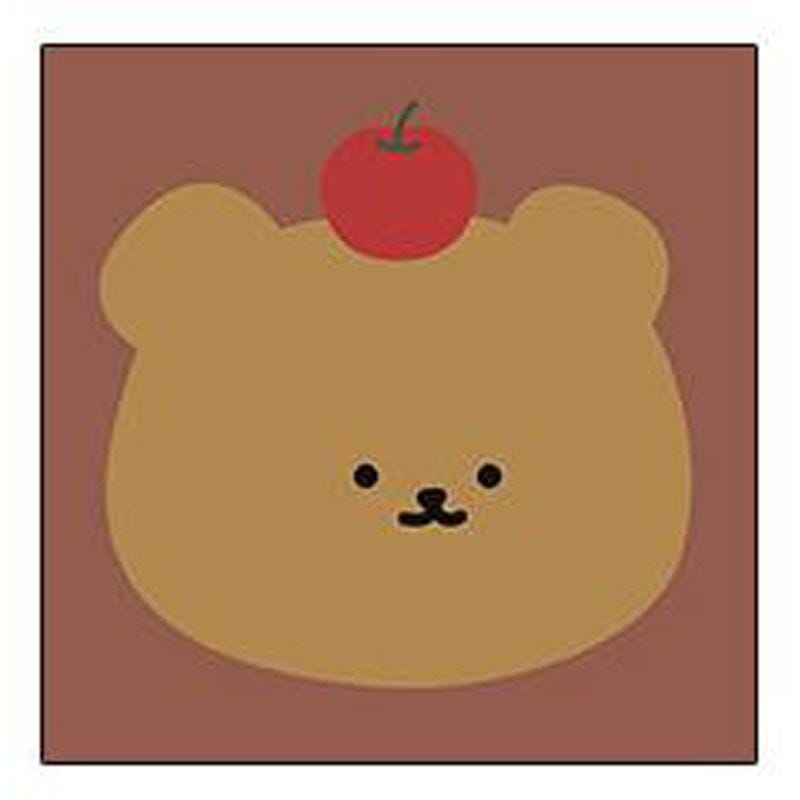 2 PCS Cute Bear Candy Strawberry Note Book Message Note (Brown)