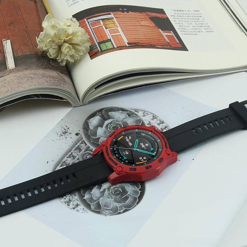 For Huawei Watch GT2e 46mm Smart Watch TPU Protective Case, Color:Red+Black