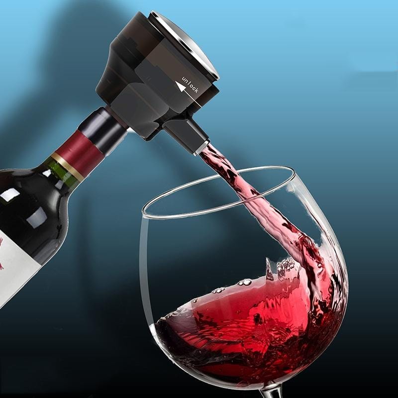 Intelligent Automatic Wine Electric Decanter Beer Foamer Electric Decanter Dispenser (Black)