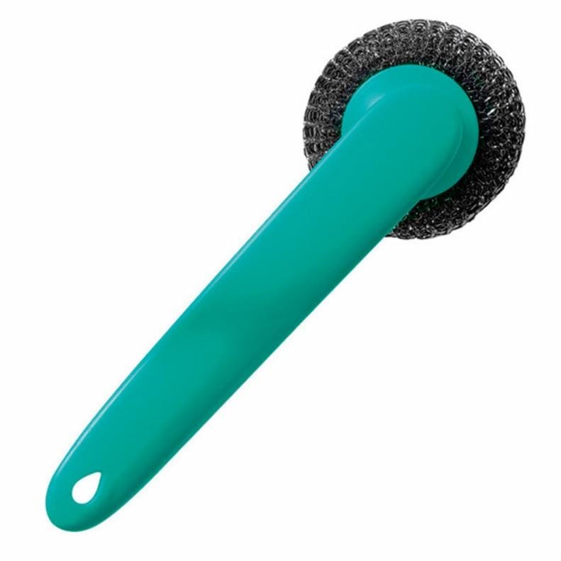 2 PCS Long Handle Wire Ball Pot Brush (Green)