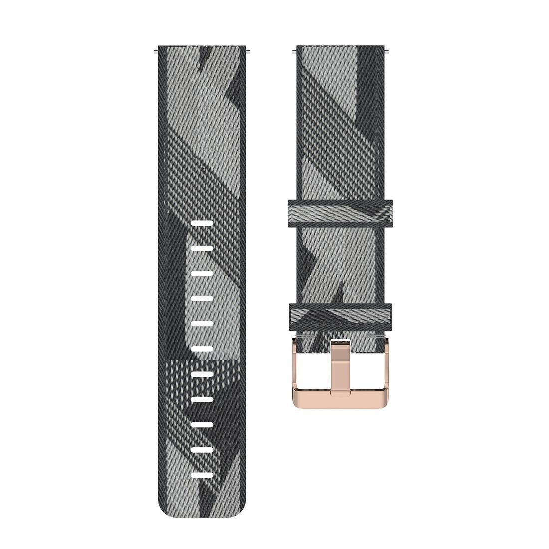 23mm Stripe Weave Nylon Wrist Strap Watch Band for Fitbit Versa 2, Fitbit Versa, Fitbit Versa Lite, Fitbit Blaze (Grey)