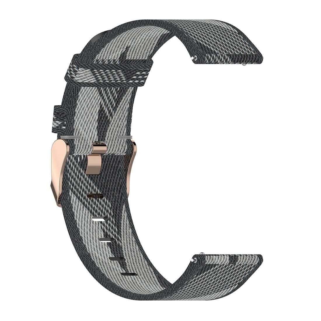 22mm Stripe Weave Nylon Wrist Strap Watch Band for Galaxy Watch 46mm / Gear S3 (Grey)