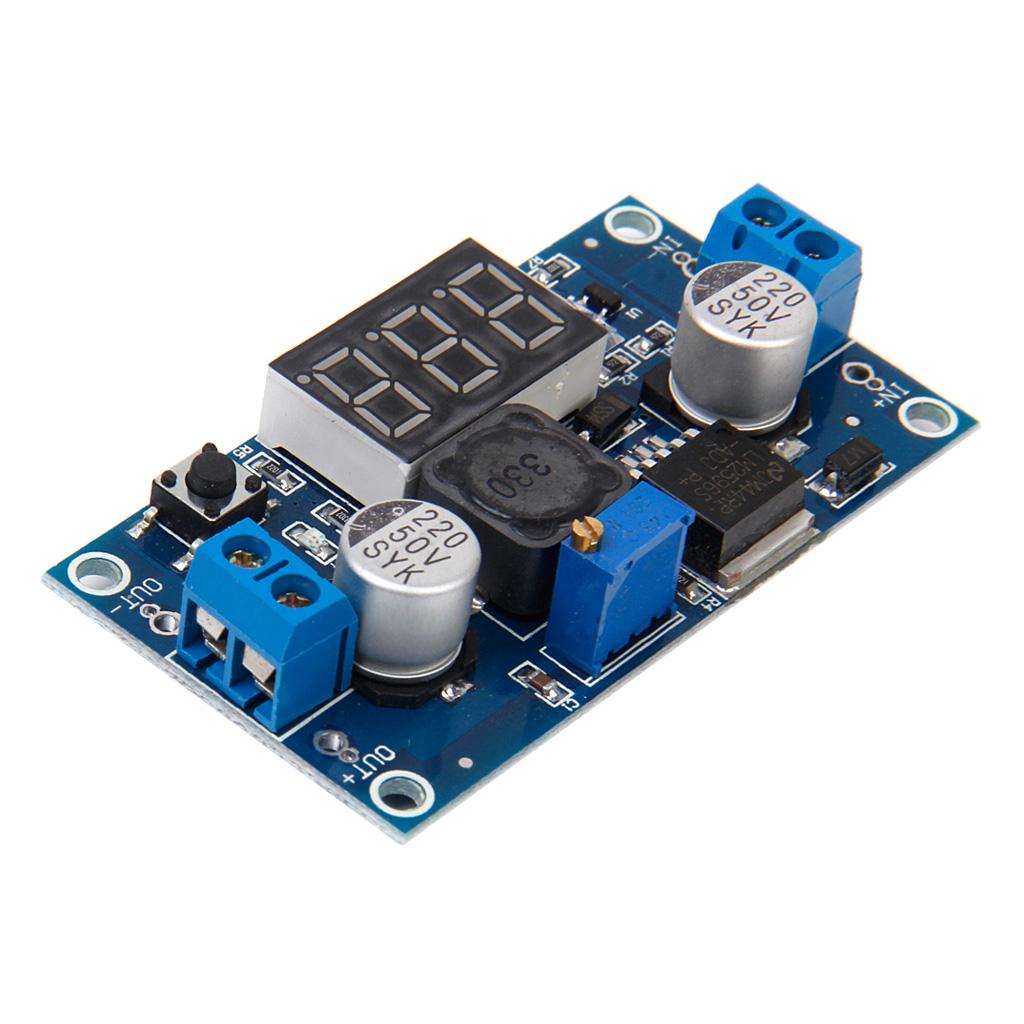 5 Pieces Adjustable Step-down DC-DC Power Module with Voltmeter Display