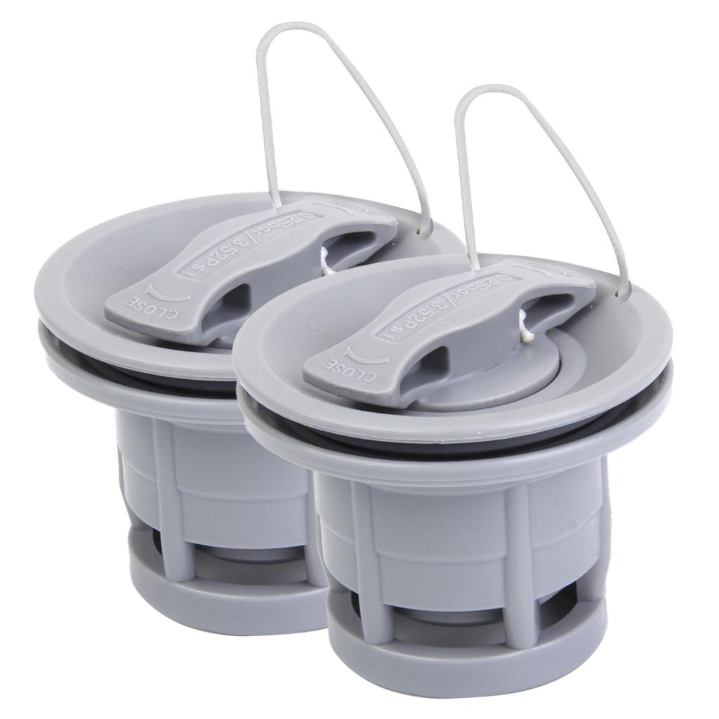 2 Pieces Double Seal Air Valve for Inflatable Boat Raft Dinghy Kayak Canoe