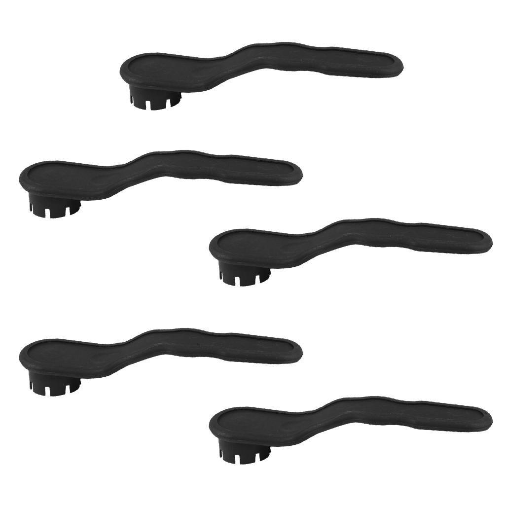 5 Piece PVC Air Valve Wrench 8-Groove Wrench Tool for Inflatable Boats Black