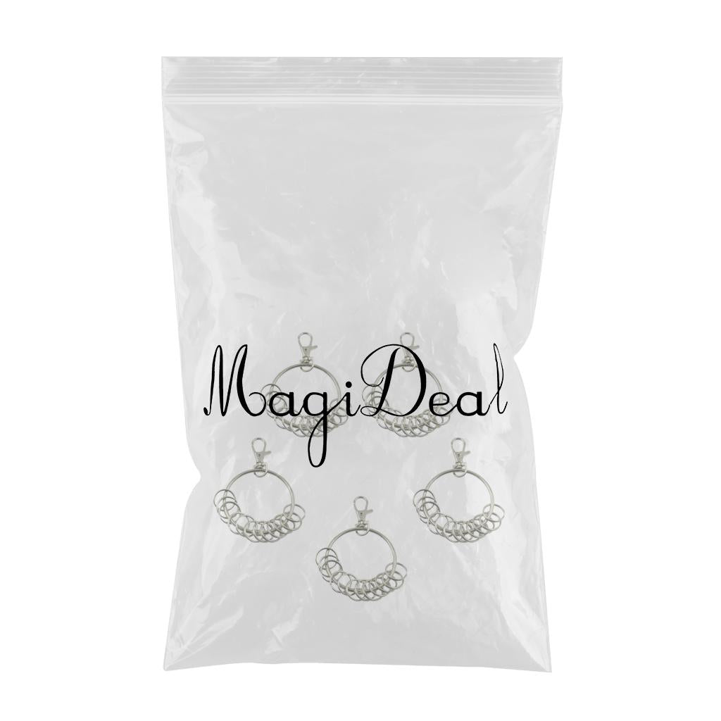 5 Set 18mm Metal Split Key Chain Rings Clip Keychain Keyring Holder Hooks