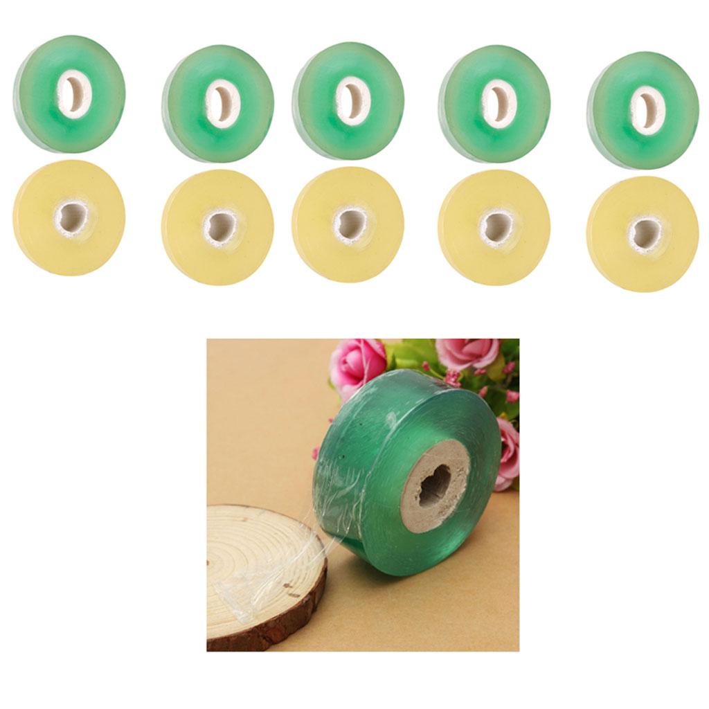 10 Pieces Grafting Stretchable Tape Moisture Barrier Plant Repair Clear 100m