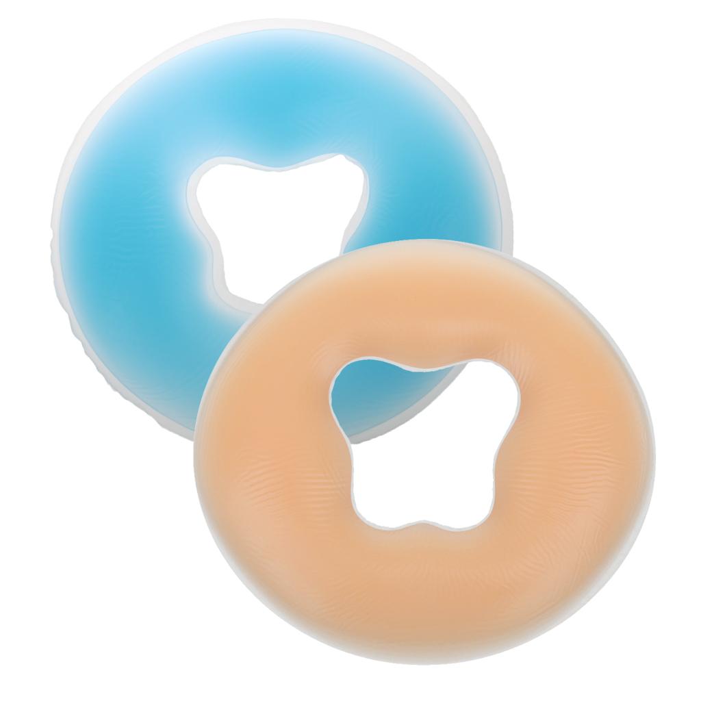 2 Pieces Silicone Gel Face Down Cradle Cushion Pillow for Massage Table Bed