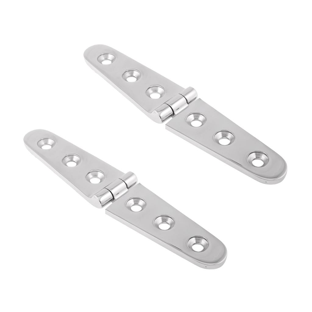 2 Pieces Stainless Steel Marine Boat Casting Long Strap Hinge Cabin Hardware