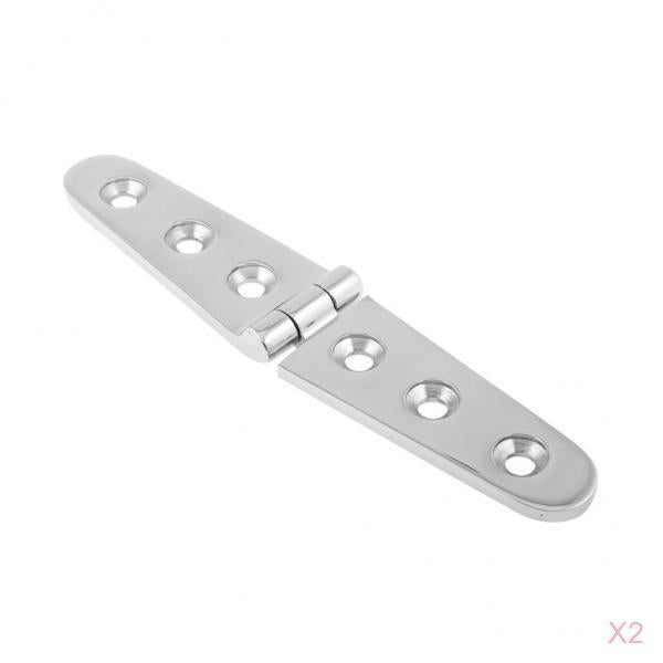 2 Pieces Stainless Steel Marine Boat Casting Long Strap Hinge Cabin Hardware