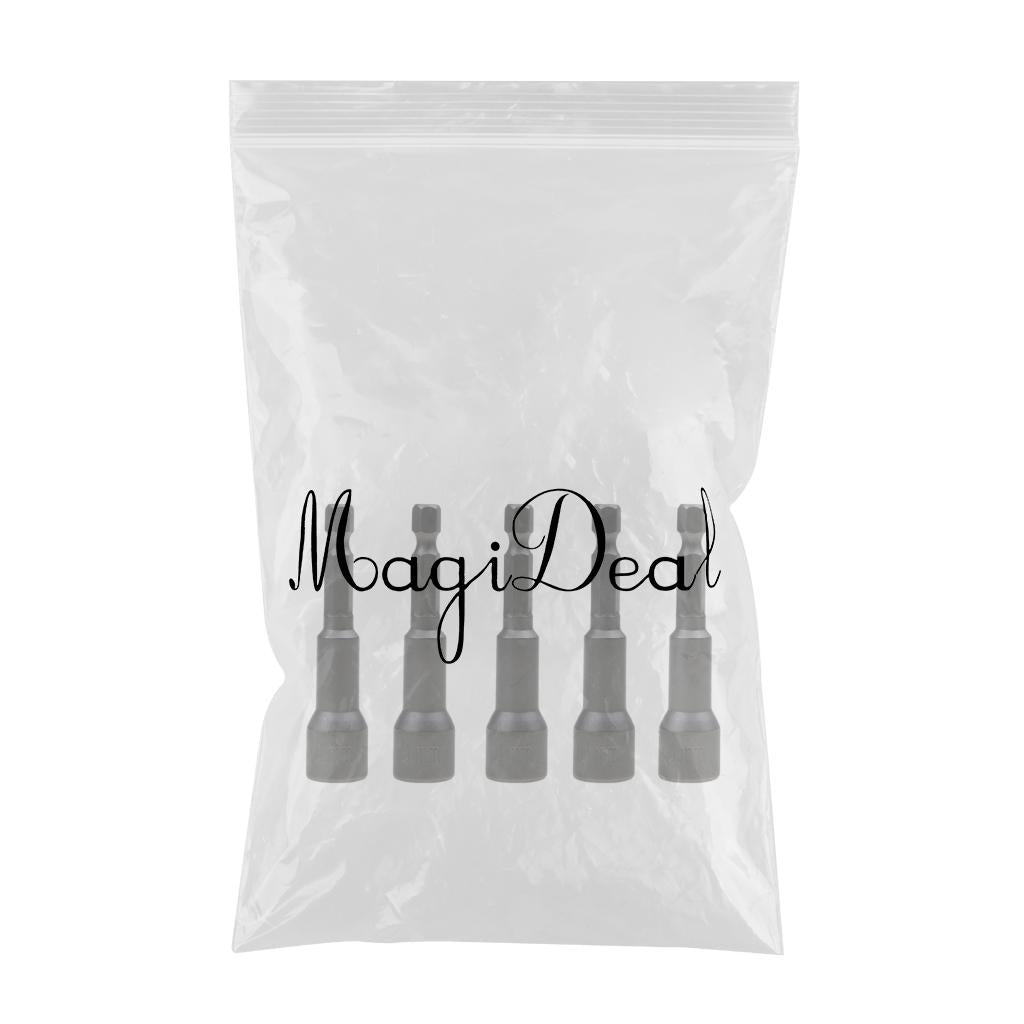 5 Piece 10mm Hex Socket Sleeve Nozzles Magnetic Nut Driver Drill Bit Tools