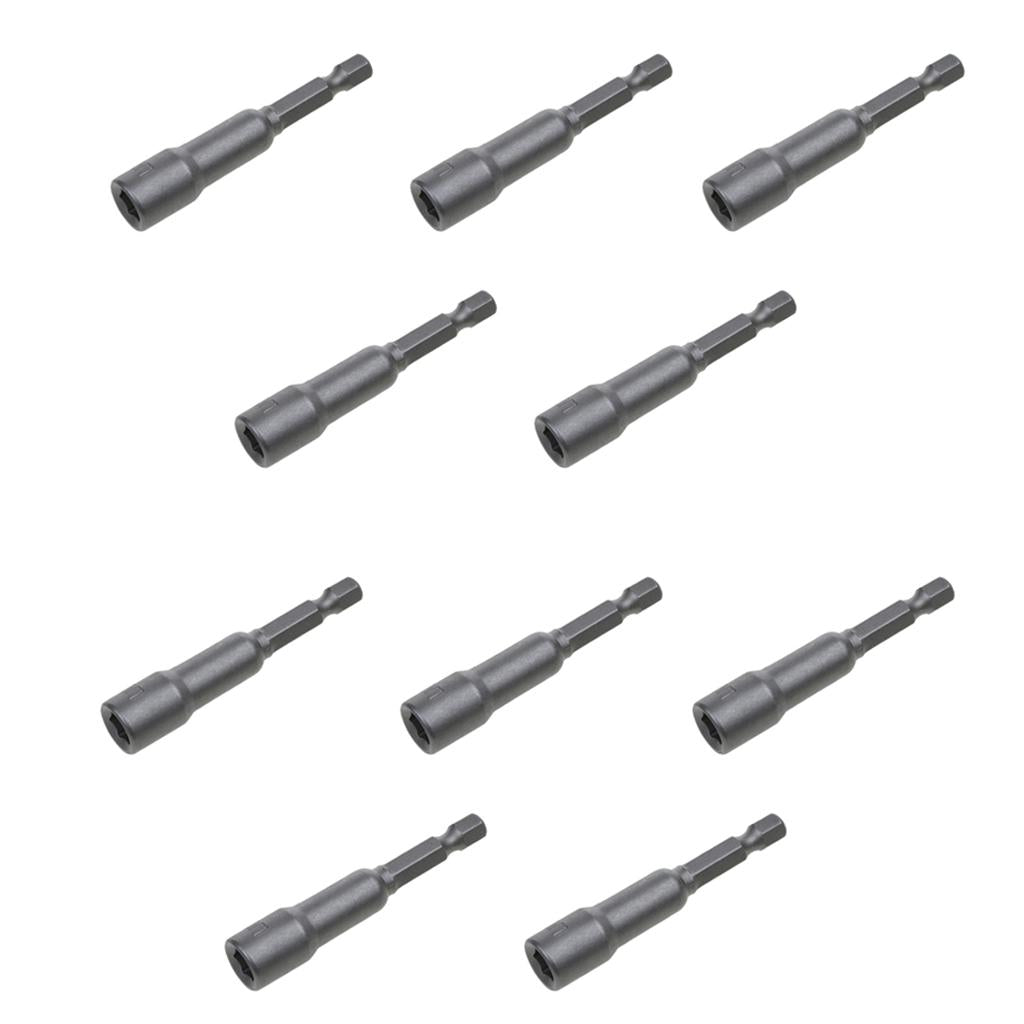 10 Pieces 7mm Hex Socket Sleeve Nozzles Magnetic Nut Driver Drill Bit Tools