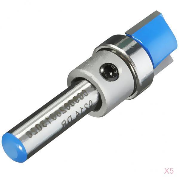 5 Piece Straight Flute Flush Trim Pattern Router Bit Cutter Top Bearing Tool