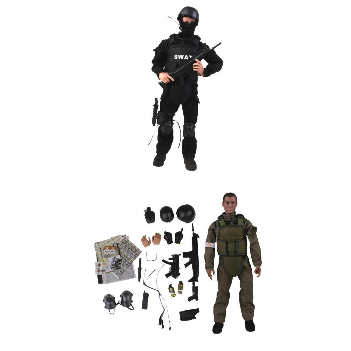1/6 Special Forces Soldier Combat Desert SWAT 12 Action Figures Equipmental"