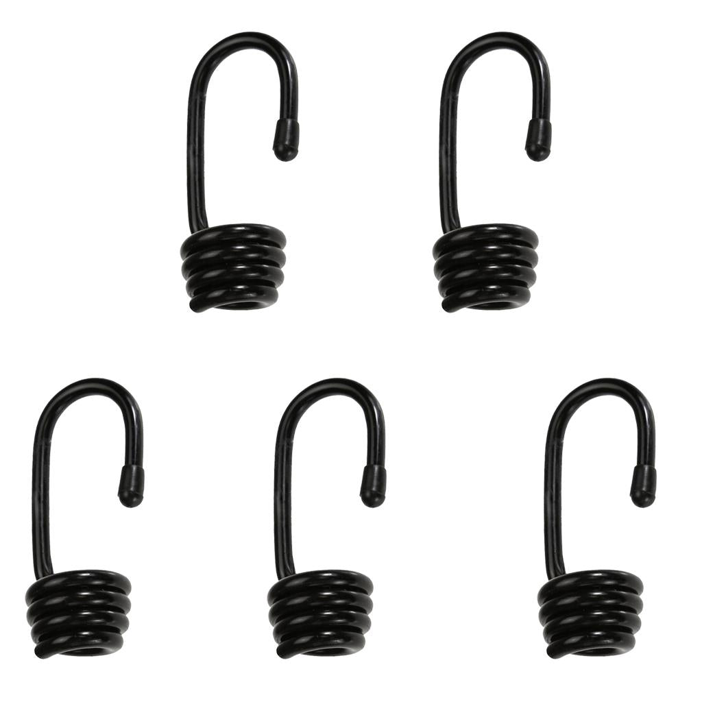 10 Pieces Plastic Coated Steel Wire Hook 10mm Shock Cord Bungee Elastic Rope